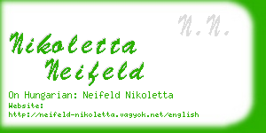 nikoletta neifeld business card